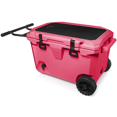 Br Tank 55-Quart Rolling Cooler | Neon Pink